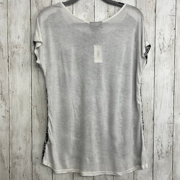 Jeans By Buffalo Short Sleeve Black Leopard Animal Print Sheer Light Blouse - Picture 2 of 9